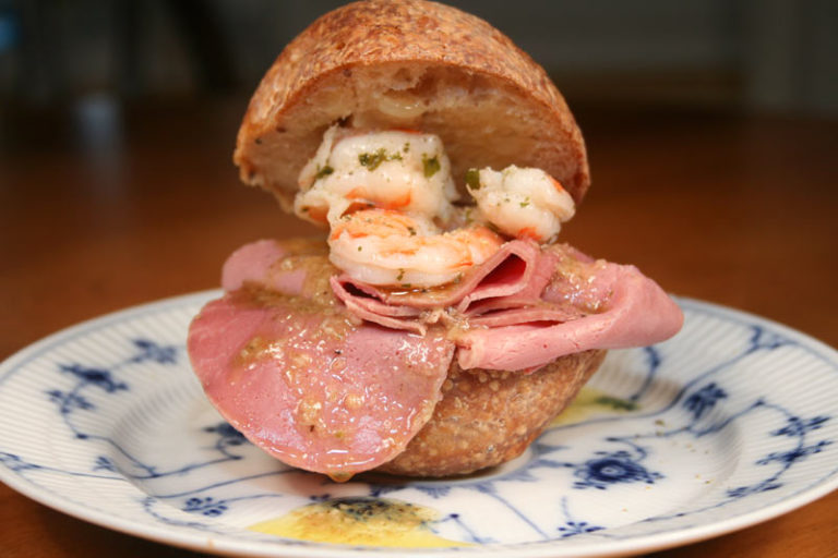 Sandwich Recipe Pastrami Sandwich On Onion Roll With Caesar Dressing