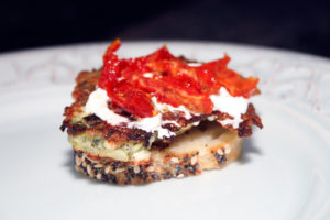 Zucchini Fritter Appetizer With Sun Dried Tomato - Amazing Sandwiches ...